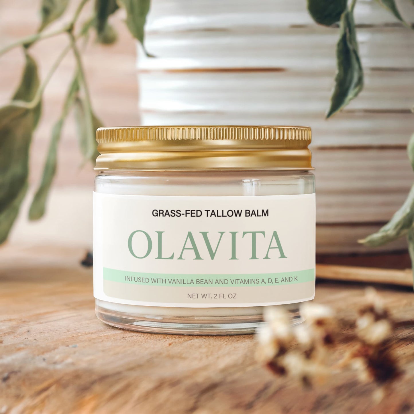 Grass-Fed Tallow Balm with Vanilla Bean