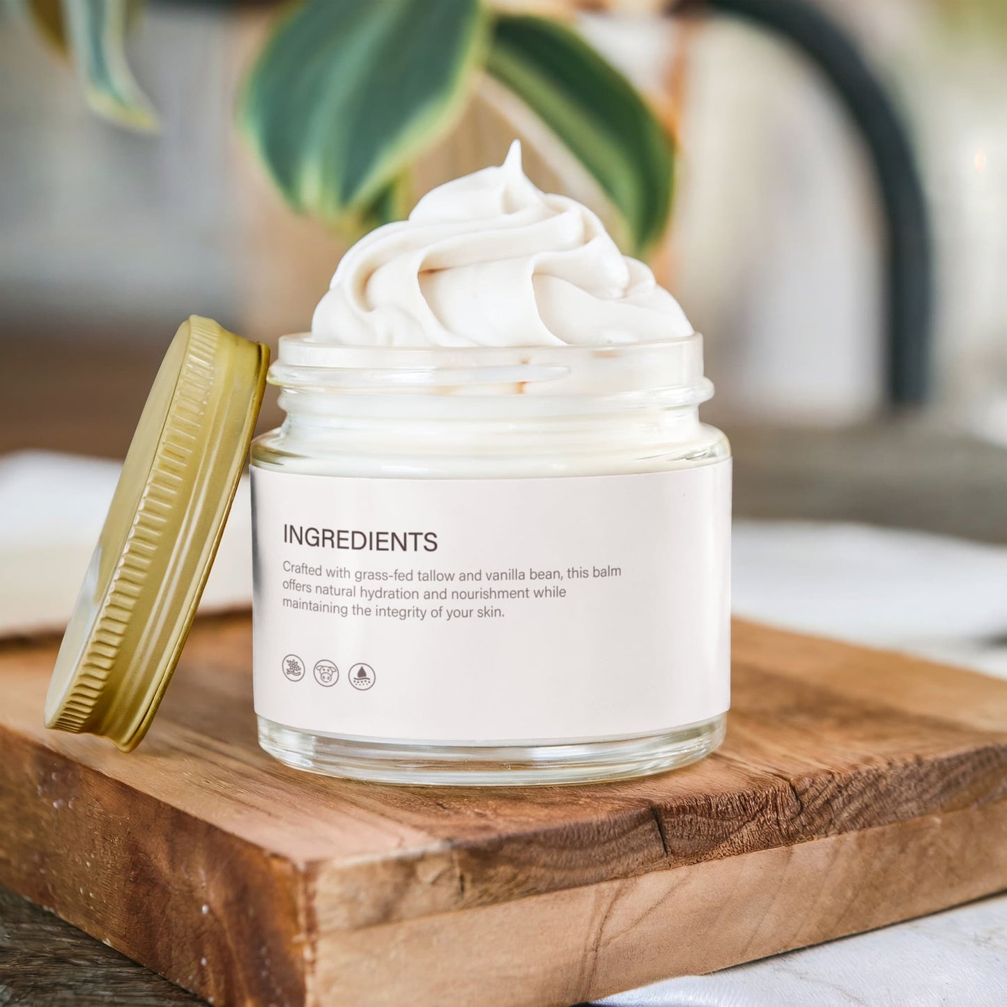 Grass-Fed Tallow Balm with Vanilla Bean
